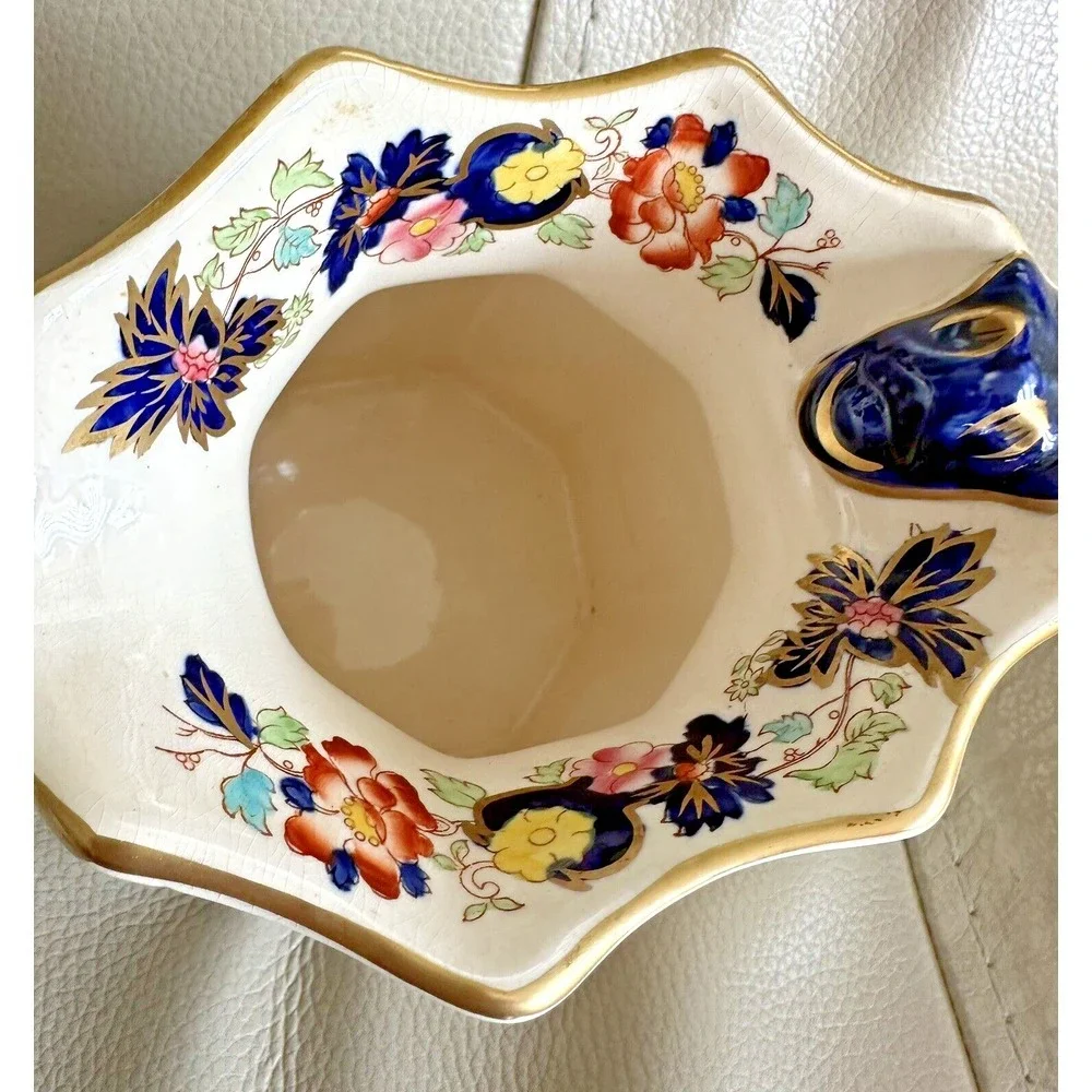 ANTIQUE MASON'S IRONSTONE LG JUG HP MANDARIN IMARI PATTERN 24k GOLD TRIM PERFECT